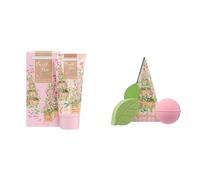 Heathcote & Ivory Hand Cream Gift in Carton, Travel Size 100ml, Sweet Pea Scents+Heathcote & Ivory Bath Fizzers 1x 100g and 1x 55g, Sweet Pea Teepee, Scented Bath Bomb