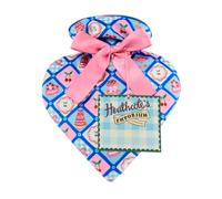 Heathcote & Ivory Hot Water Bottle 480ml with Velvet Cover, Christmas Gift | Pink Heart Shaped Bottle, Soothing Warmth, Compact Travel Size, Relaxation Gift For Her, Vegan and Cruelty Friendly