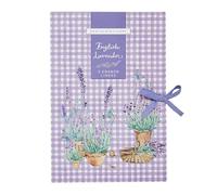 Heathcote & Ivory Scented Drawer Liners, 5 Sheets in Display Tray, Lavender Fragrance, For Cupboards and Wardrobes, Housewarming Beauty Gift, Cruelty and Vegan Friendly