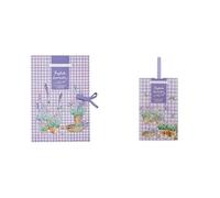 Heathcote & Ivory Scented Drawer Liners, 5 Sheets in Display Tray, Lavender Fragrance+Heathcote & Ivory Lavender Scented Sachet, Rosemary, Eucalyptus