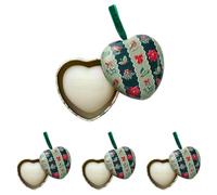 Heathcote & Ivory Scented Soap in Heart Shaped Tin 90g With Display Tray, Moisturiser, Shea Butter, Fragrance, Vegan and Cruelty Free, Luxury Beauty Gift, Christmas Stocking Filler (Pack of 4)