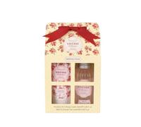 Heathcote & Ivory Vintage Collection Bathtime House Gift Set Mimosa & Pomegranate bath and Showergel 100ml + Moisture Rich Body cream 50ml
