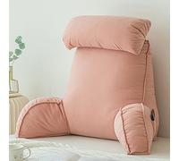 HEATHE Reading Pillow For Bed,Lumbar Support Cushion,Cuddle Cushion,Bed Chair Pillow With Arms,Sofa Waist Pillow,With Round Pillow,Perfect For Sitting,Reading,or Gaming,75×40×50cm