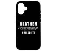 Heathen Nailed It Funny Definition Sarcasm Humor Case for iPhone 16