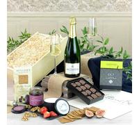Heather and Bale Delamotte Champagne & Gourmet Gift Box - Wine Box - Anniversary/Birthday/Christmas/Congratulations/Easter/For Her/Housewarming/Mother's Day/Valentine's Day