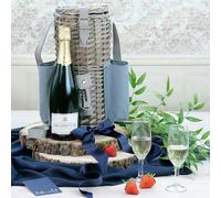 Heather and Bale Delamotte Champagne Picnic Basket - Anniversary/Birthday/Christmas/Congratulations/Easter/For Her/Housewarming/Mother's Day/Valentine's Day - Wine Box