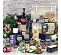 Heather and Bale Festive Warkworth Luxury Hamper - Anniversary/Birthday/Congratulations/Easter/Father's Day/For Her/For Him/Housewarming/Mother's Day/Valentine's Day - Wicker Basket