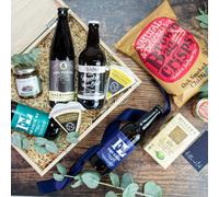 Heather and Bale Hadrian Real Ale and Cheese Hamper - Anniversary/Birthday/Congratulations/Easter/Father's Day/For Her/For Him/Housewarming/Mother's Day/Valentine's Day - Paper Rope Basket