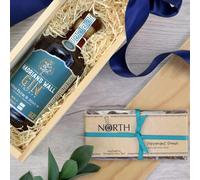 Heather and Bale Hadrian’s Wall Plum Gin & Chocolate Box - Anniversary/Birthday/Congratulations/Easter/Father's Day/For Her/For Him/Housewarming/Mother's Day/Valentine's Day - Wine Box