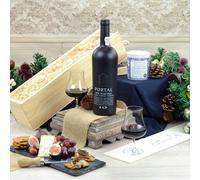 Heather and Bale Horton Port & Stilton Box - Anniversary/Birthday/Congratulations/Easter/Father's Day/For Her/For Him/Housewarming/Mother's Day/Valentine's Day - Wine Box