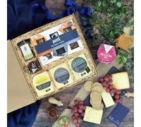 Heather and Bale Lesbury Luxury Cheese Hamper - Anniversary/Birthday/Congratulations/Easter/Father's Day/For Her/For Him/Housewarming/Mother's Day/Valentine's Day - Wooden Tray-Crate