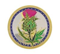 Heather Gift Co. Scottish Souvenir Coin-Thistle / Map