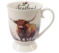 Heather Gift Co. Watercolour Highland Cattle Bull Ceramic Mug 1902