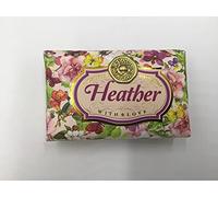 Heather - Gift Soap Bar For Her Birthday Rose Scent Mum Grandmother Cleanser Lather Present Girl