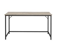 (Heather Greige,Ink Black) Computer Desk, Office Desk, 135 x 60 x 76 cm, for Study, Bedroom, Living Room