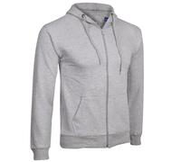 True Face Kids Fleece Zip Up Hoodie Hoodies for Boys and Girls, Casual Hoody Comfy Zipper Jackets for Children Plain Hooded Sweatshirt PE School Jumper (Heather Grey - Same Cord,11-12 Years)