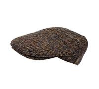 Heather Hats Men's Highland Harris Tweed Flat Cap/Hat Grey (L)