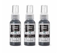 Heather Henbury Gallery Glass Leading, Black, Liquid Outliner for Stained Glass Effects, 2 fl oz, 3 Pack
