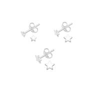 Heather Needham GENUINE STERLING SILVER Star Earrings set - 3 PAIRS Star Stud earrings - SIZES: 3mm, 4mm & 5mm. 5148SET
