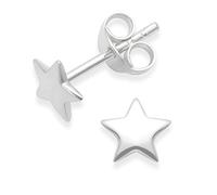 Heather Needham Silver Premium quality, highly polished Sterling Silver star Earrings - SIZE: 6mm x 1mm thick - Gift Boxed - 5152