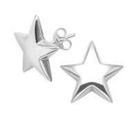Heather Needham Sterling Silver Large Star Earrings - SIZE: LARGE15mm X 3mm thick - Star Stud Earrings. Gift Boxed 5161/B63