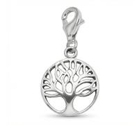 Heather Needham Sterling Silver Life Tree Charm - Size: 12mm. Yggdrasil clip on charm. Gift boxed 8097TR/B41HN