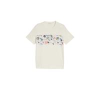 Heathered T-shirt with Summer Print on Chest Tom Tailor Marron 3XL