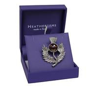 Heathergems Natural Scottish Heather Unique Scottish Thistle Brooch Pin, Purple