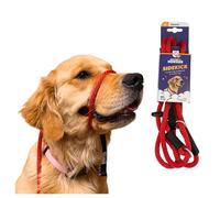 Heather's Heroes Sidekick Dog Headcollar with Leash - Sidekick Leash for Dogs, Effective Dog Training Tool for Leash Reactivity and Behavior Issues (Regular (3/8"), Red)