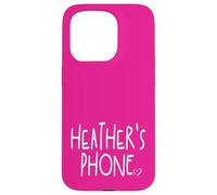 Heather's Phone Heather Personalized Name White Pink Case for iPhone 15 Pro