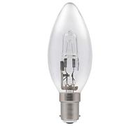 Heathfield Eco Halogen 42W Small Bayonet Cap SBC Clear Halogen Candle Lamp Bulb - Pack of 10