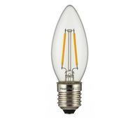 Heathfield LED Candle Bulb, E27, 4.2W, 2700K Warm White, Dimmable, Clear, 240V, Pack of 10