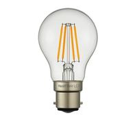 Heathfield LED Filament GLS Bulb, Clear Glass, 3.8W, 240V, BC, 4000K, A-Rated