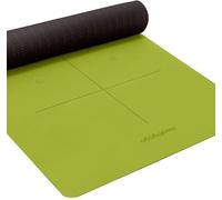 Heathyoga Eco Friendly Non Slip Yoga Mat, Body Alignment System, SGS Certified TPE Material - Textured Non Slip Surface and Optimal Cushioning,72"x 26" Thickness 1/4" Grass Green
