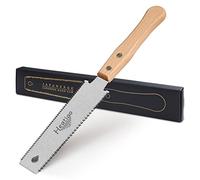 Heatigo Small Japanese Hand Saw for Wood, Wooden Handle Fine Tooth 11/17 TPI, Pull Saw for Trimming Pruning Woodworking Tool