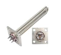 Heating 100mm Square Flange 220V Stainless Steel Electric Tank Boiler Heater Immersion Water Heating Element 6kw/9kw/12kw(SUS201 Material,220V_9KW 300MM)