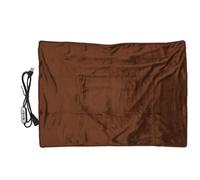 Heating Blanket, Multifunctional Adjustable Temperature Control USB Electric Heated Blanket Throw, for Camping, Fishing with Portable Power Source (Coffee Color)