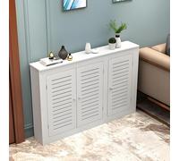 Heating Cabinet Cover, Radiator Cover Cabinet Shelf, Modern Radiator Covers For Home, Radiator Cover Display Stand Plant Flower Pot, Heating Cover Storage Organizer Cabinet With 3 Doors(110x80x15cm/43