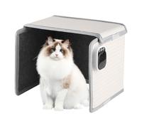 Heating Cat Cave Waterproof Foldable Warm Adjustable Pet Nest | Indoor Heated Cat House for Home Dorm Office Apartment Bedroom Living Room