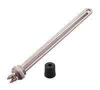 Heating DN25 Heater with Protect Cap 220v 2.5kw 3.5kw 4.5kw 5.5kw Stainless Steel Water Heating Element with 1"BSP Thread 32mm(Gold,4.5kw)