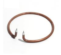 Heating Electric Wok Heating Pot Tube Frying Pan Pipe with Iron Electroplated Copper Anti-rust Accessories Circle Dry Burning Round(Medium)