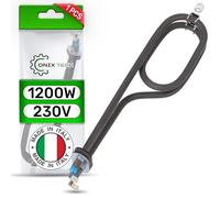 Heating Element for Washing Machines 1200W 230V 2 Thermal Fuse with Original Code C00378716 482000088684 V10954225 for Indesit - MADE IN ITALY - Warranty 5 Years - ONIX TECH