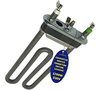 Heating Element Resistance with Thermal Fuse for Washing Machine 1700W 230V Length 172 mm with the Original Code C00094715 094715 C00087188 087188 1101045 for Indesit - Warranty 10 Years - MONTERAL
