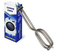 Heating Element Washing Machines with Power 1200W 230V 2 Thermal Fuse Has the Original Code C00378716 482000088684 for Indesit - Warranty 10 Years - MONTERAL