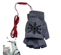 Heating Gloves | USB Fast Heated Fingerless Warm Gloves | Hand Warmers Cold Weather for Men Women Snowboarding Hunting Backpacking Ski Riding Fishing Hiking Birthday