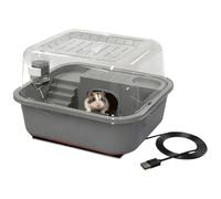 Heating Hamster Cage,Double-Tier with Running Wheel - USB Heated Hamster Cage | for Chinchilla Gerbil Calming Playing Exercising Balcony Classroom Living Room