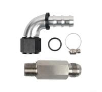 Heating Hose Adapter Upgrade Kit -10AN for Dodge for RAM 6.7L for Cummins 2007.5+, Aluminium 90° Angle Socket with Hose Clamp, Replaces Leaking for Quick Coupling, for 5/8 Inch Hose ID