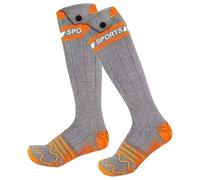 Heating Long Socks with 5000mAh Battery Customizable Temperature Rechargeable Heated Cotton Stockings for Men and Women Cold Resistant Electric Heating Socks