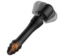 Heating Magic Wand Massage Stick, Silicone Vibrators with 7+7 Modes, Handheld Massager with Dual Motor, Vibrator Sex Toys for Men and Women, Black
