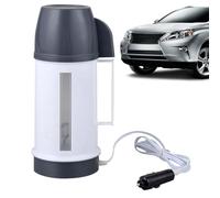 Heating Mug, Car Kettle for Road Trips, Portable 12v/24v Water Boiler, Smart Temperature Control Cup, Leak-Proof Stainless Steel Design, Auto Accessories Category, Silver